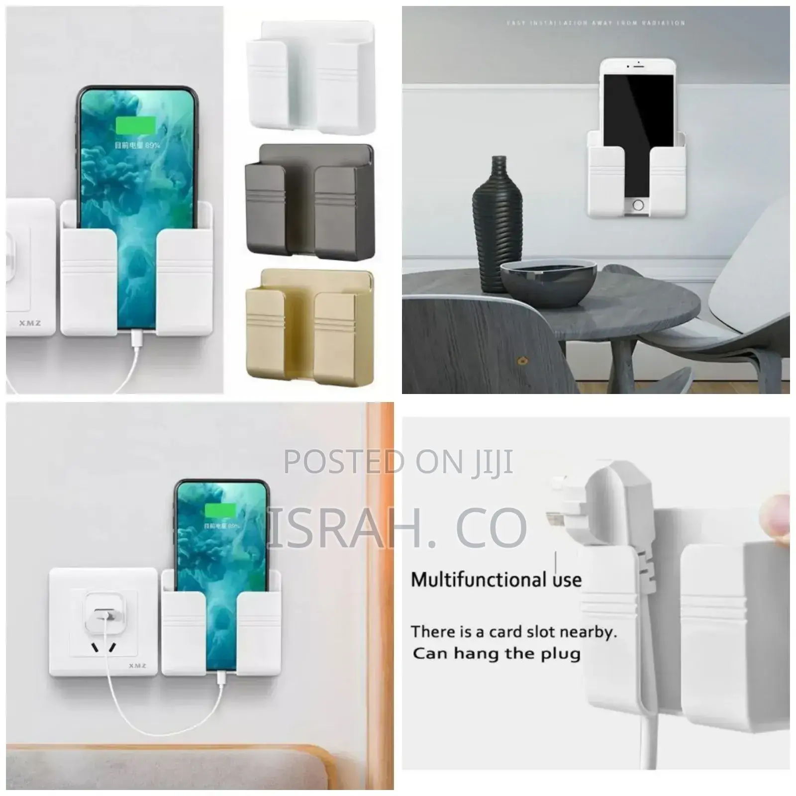 Wall-Mounted Mobile Phone Charging Holder Storage Organizer