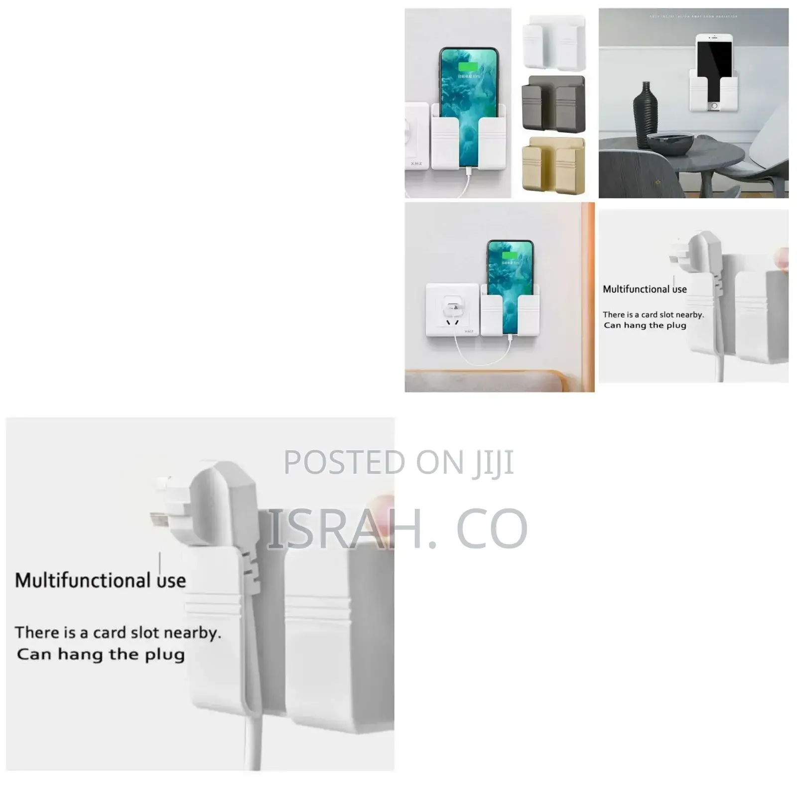 Wall-Mounted Mobile Phone Charging Holder Storage Organizer