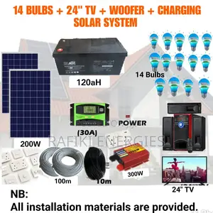 200W Solar System (200W Panel + 120ah Battery)