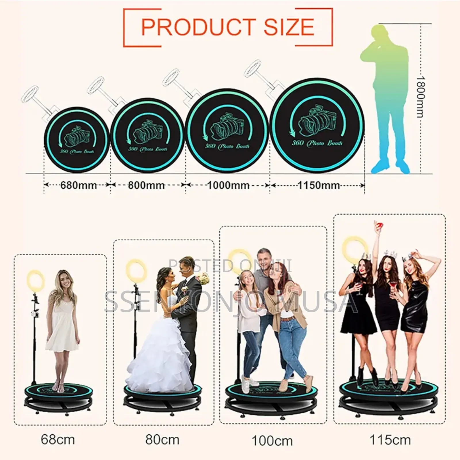 360 Photo Booth Auto Relocation, Spin, Stream Share