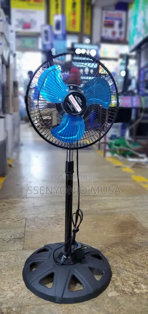 Portable Standing Fan-Metallic Blade-Side-by-Side Rotation-