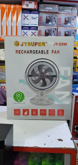 JYSUPER JY-2390 Table Fan - Rechargeable, 12000mah Lithium-