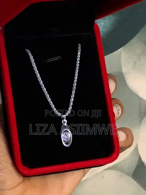 Silver Drop Pendant Necklace