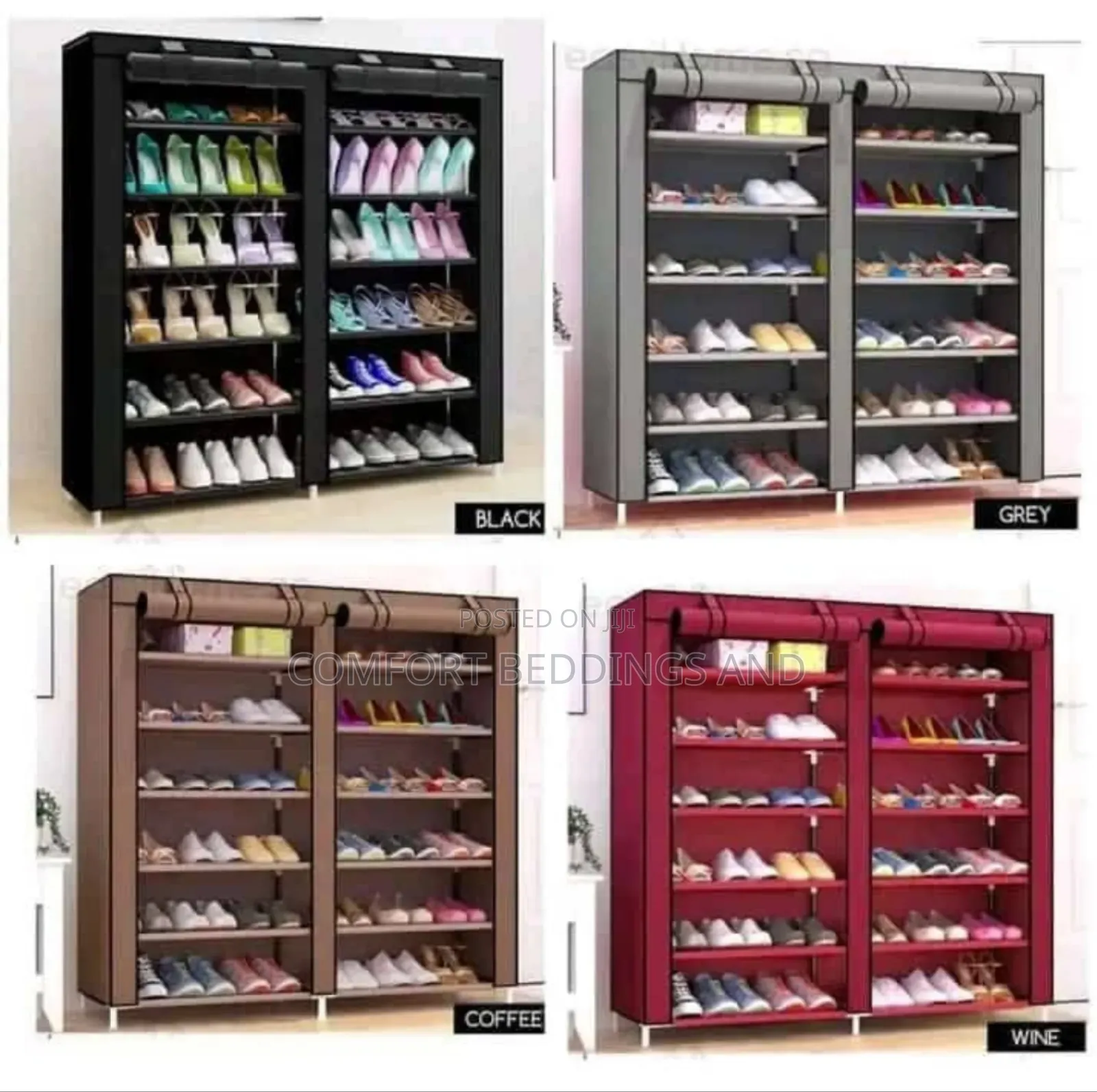 Wooden Two Column Shoe Rack