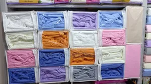 Plain Fitted Cotton Bedsheets 5*6