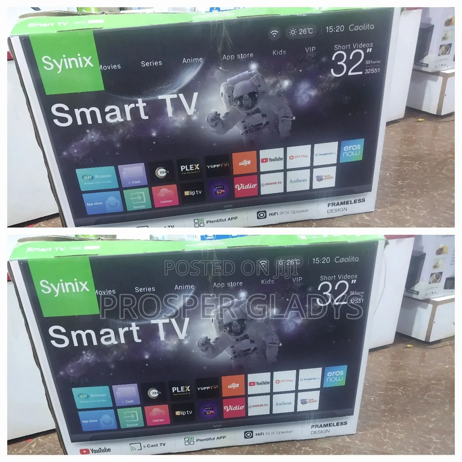 32 Inches Led Synix Smart Digital Flat Screen Flameless
