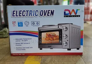 Dw 40l Electric Oven-1600w,Timer-Rotisserie,Double Hotplates