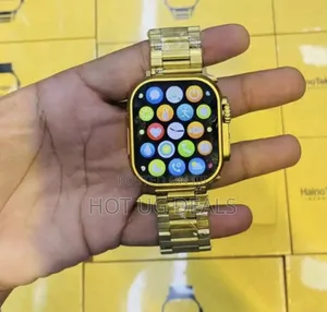 Gold Ultra Smart Watch With Bluetooth Pairing- Gold