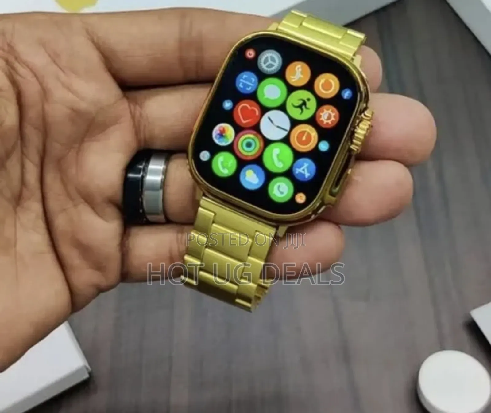 Gold Ultra Smart Watch With Bluetooth Pairing- Gold