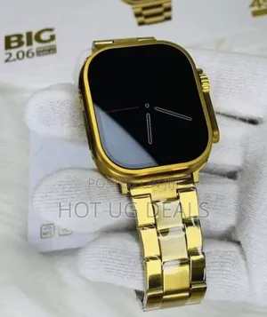 Gold Ultra Smart Watch With Bluetooth Pairing- Gold