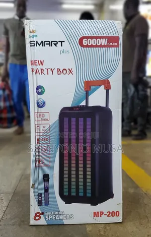 SMART Plus MP-200 6000W Party Box Speaker - 8 Speakers, TWS-