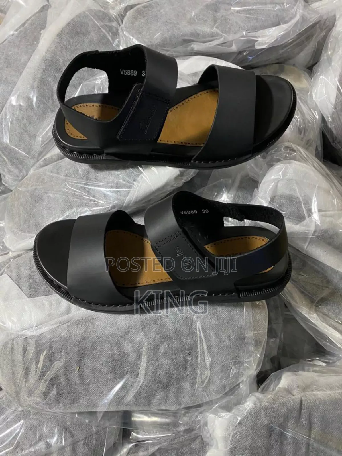 Elite Clarks Brown/Black Leather Sandals