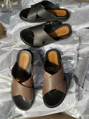 Factual Clarks Brown/Black Leather Sandals