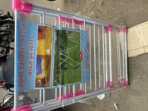 Pink White Cloth Dryer Rack