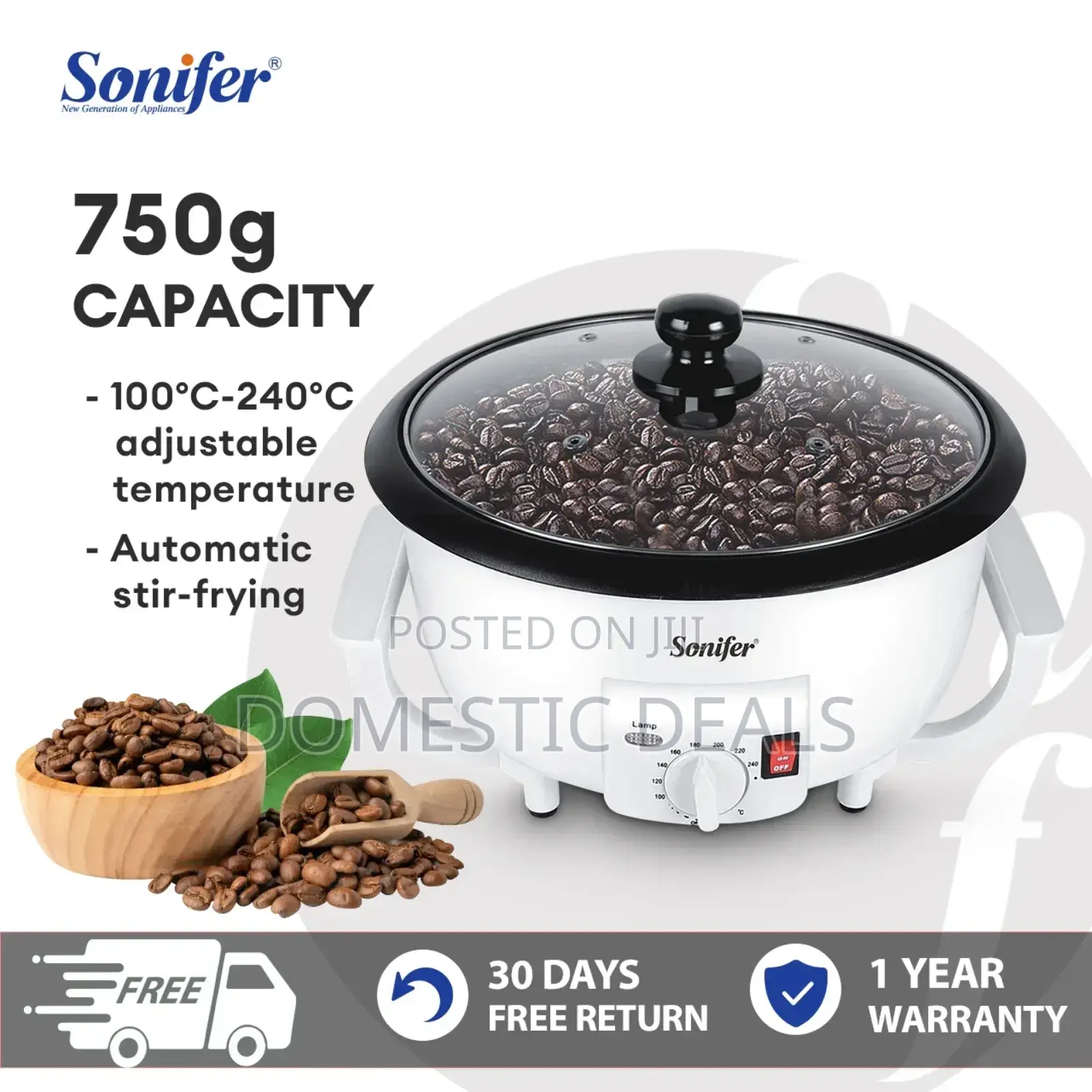 Sonifer 750g Electric Coffee Roaster