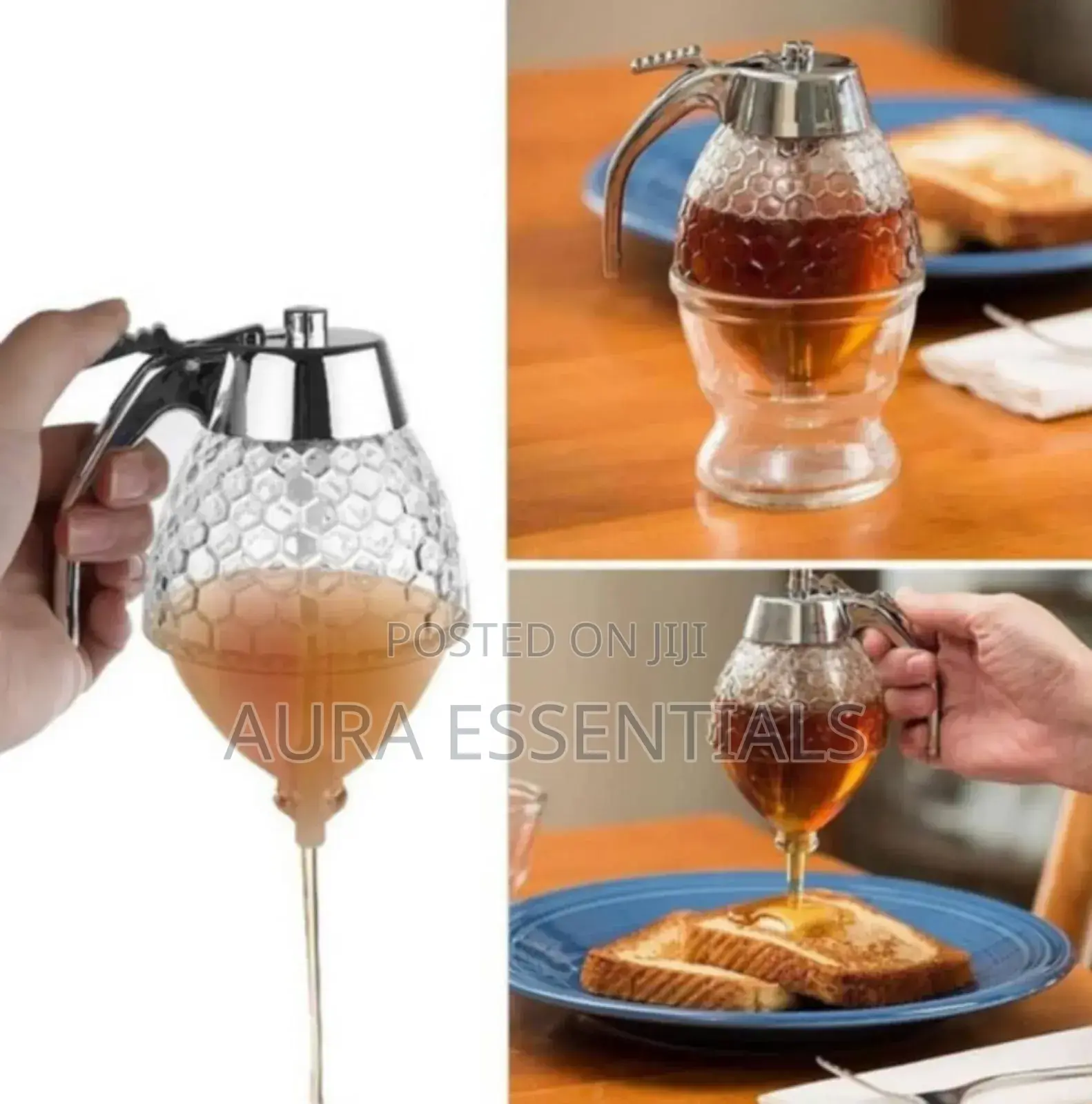 Honey Bottle Jar Plastic Syrup Dispenser