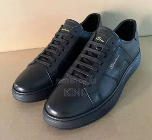 Santoni Black Casual Sneakers