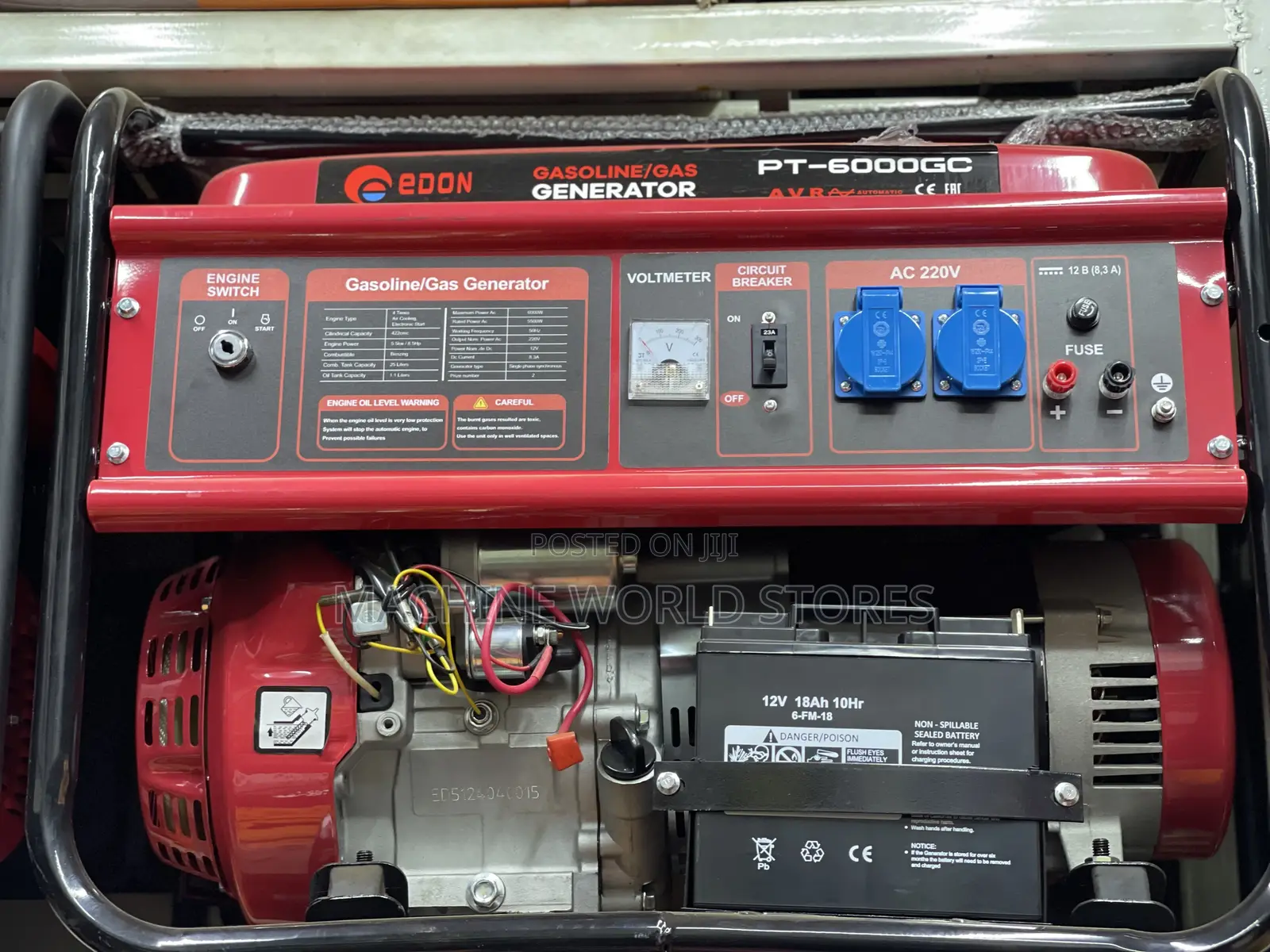 6kva Gas and Gasoline Edon Generator