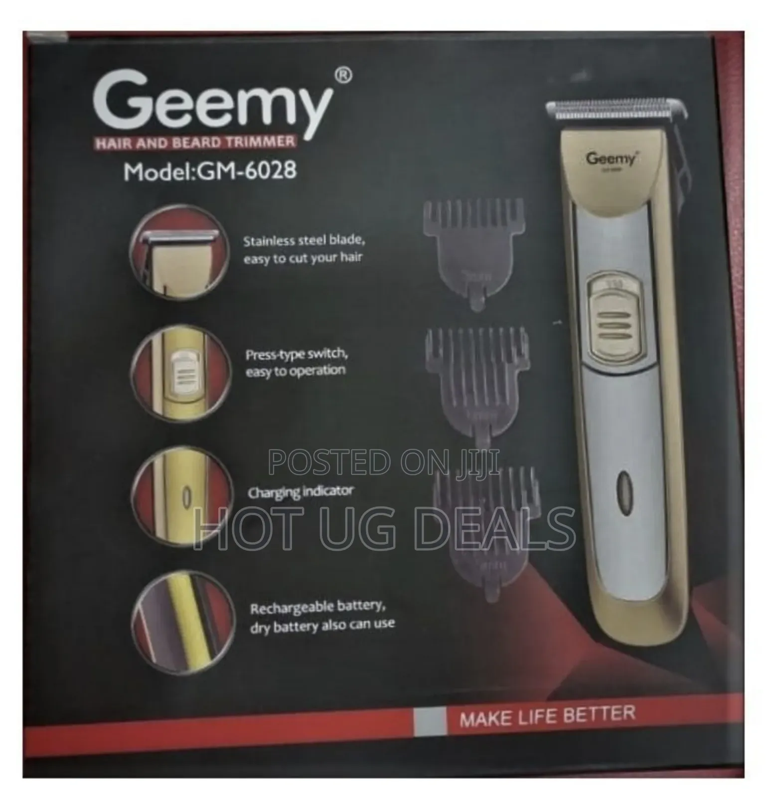 Geemy Reachable Hair Trimmer/Clipper/Shaving Machine