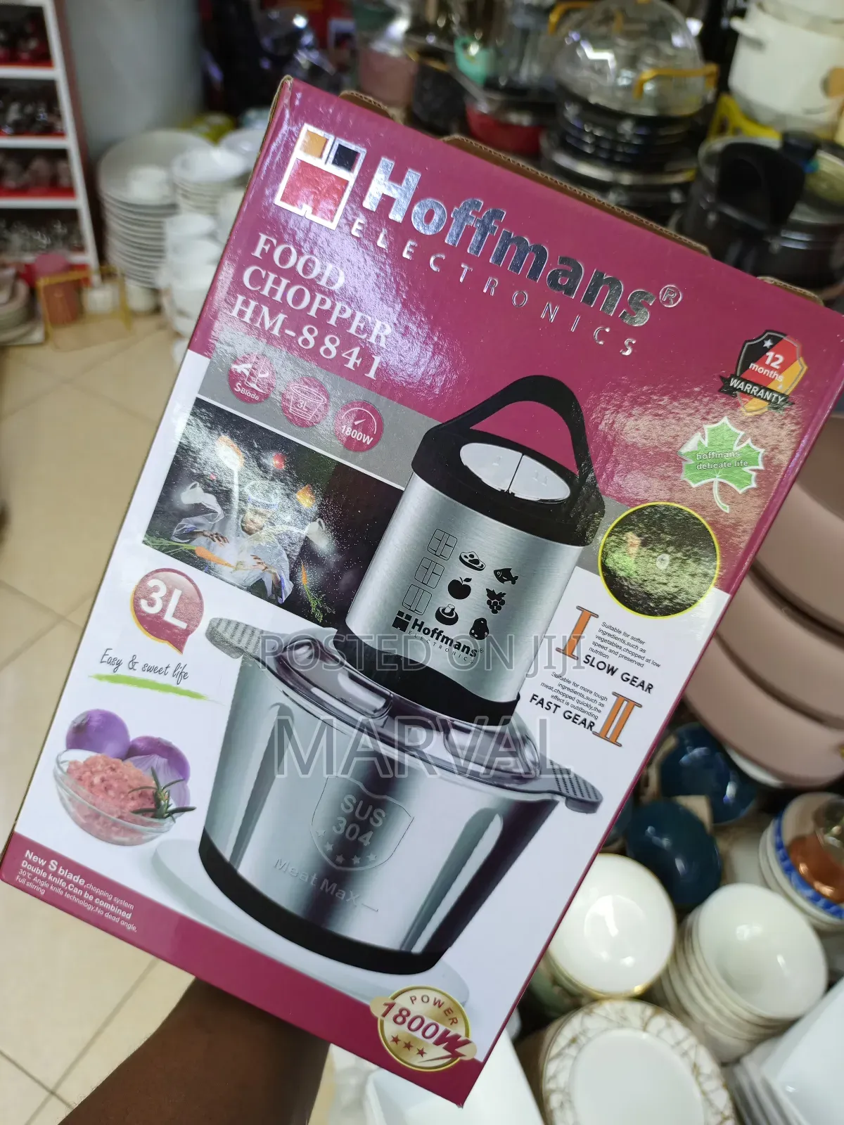 3L Hoffman Electric Food Chopper( 1800W)