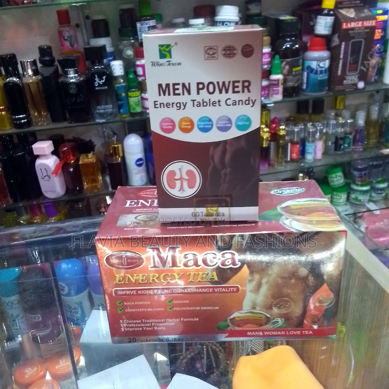 Macca Energy Tea and Men Energy Tablet Candy