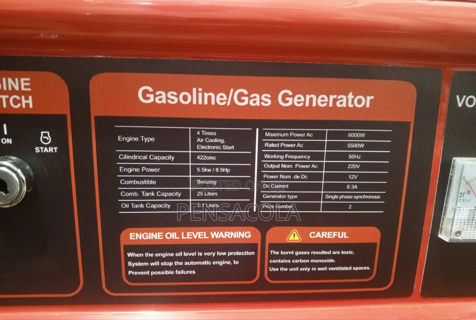 6.0kva Petrol Generator