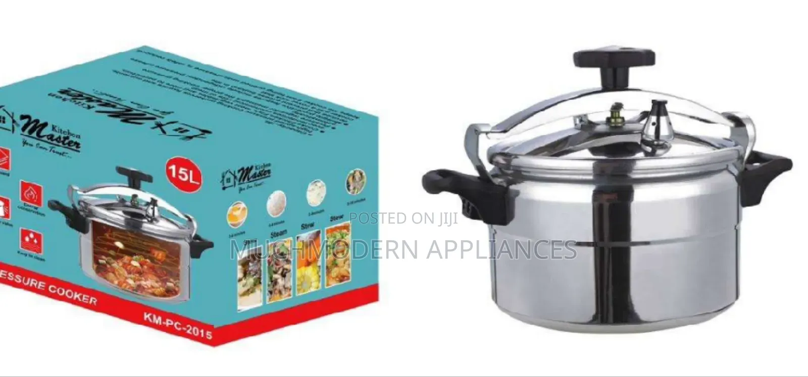 Electro Master Aluminium Pressure Cooker 15L Km-pc2015