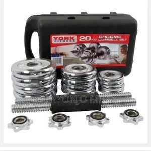 York Adjustable Dumbbell Set 20kg - Space-Saving Home Gym-