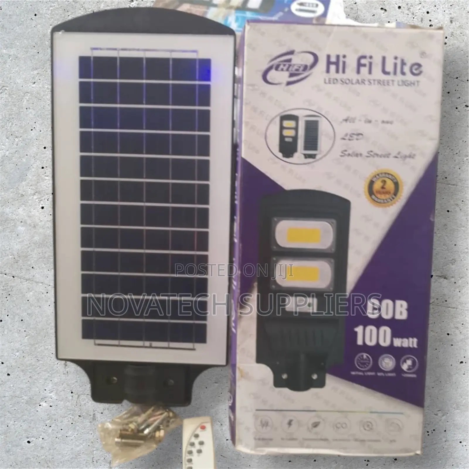 100W Original Hi Fi Lite Solar Street Lights Popp