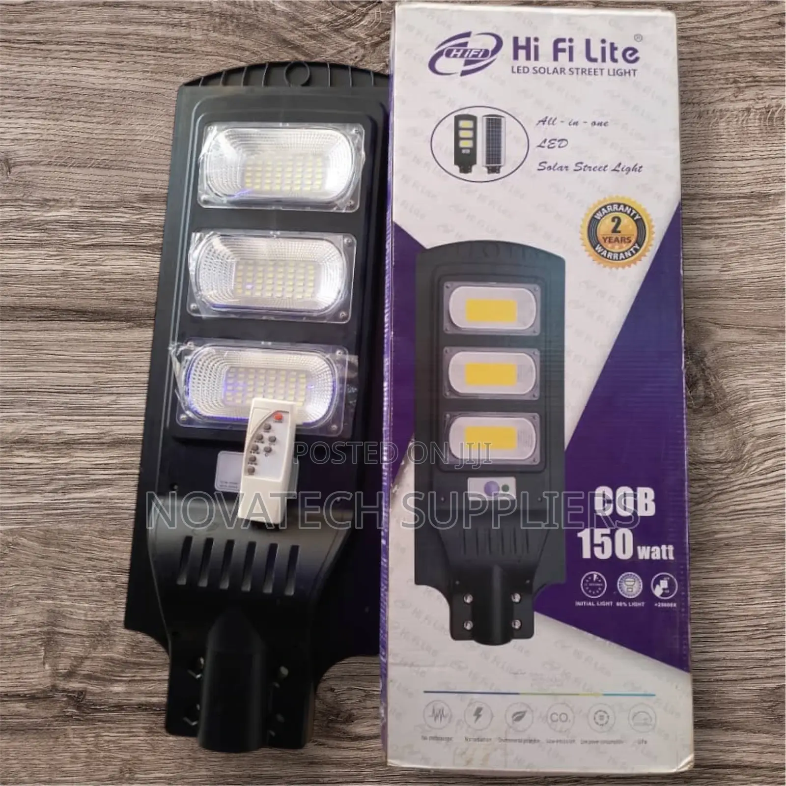 150W Durable Hi Fi Lite Solar Street Lights Echo