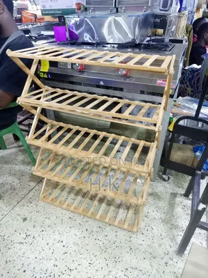 4-Tier Foldable Bamboo Shoe Rack