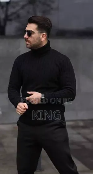 Classic Black Pull Neck Sweater