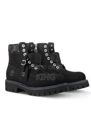 Black LOUIS VUITTON LV X Timberland Ankle Boot
