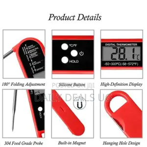 Foldable Coffee Thermometer Beverage Meat Food Thermometer