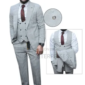 Light Grey Checkered Suit