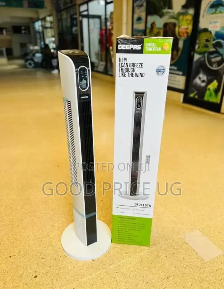 Smart Geepas Tower Fan With Remote Control