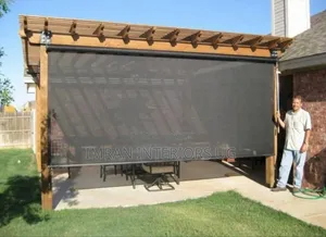 Plain Grey Black Out Vertical Office Blinds Per Square Meter