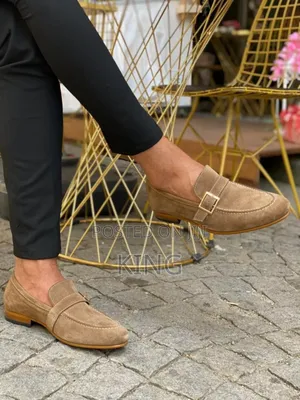 Brown Henderson Suede Buckle Loafers