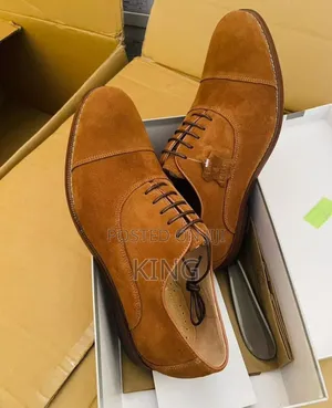 Brown Giorgio Armani Suede Oxford Shoes