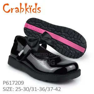 Valid Crabkids Girls School Shoes. Black