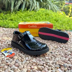 Proper Crabkids Girls School Shoes. Black