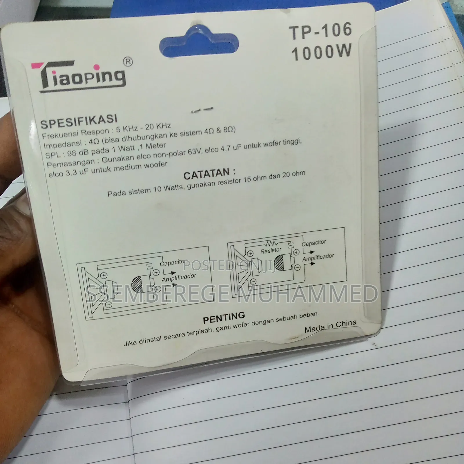 Tp 106 Tweeter