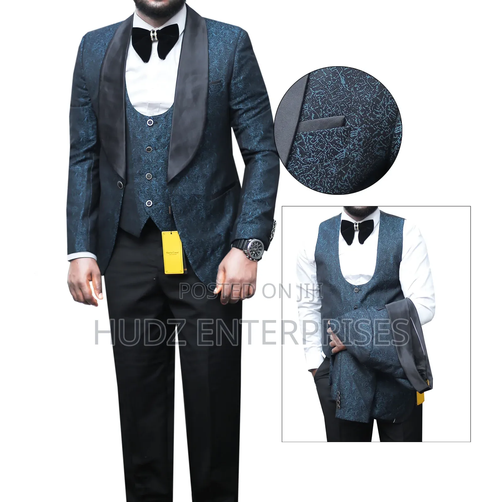 Black and Green Mixed Classy Wedding Suits