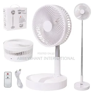Portable Foldable Desk Fan, Pedestal Stand Floor Fan
