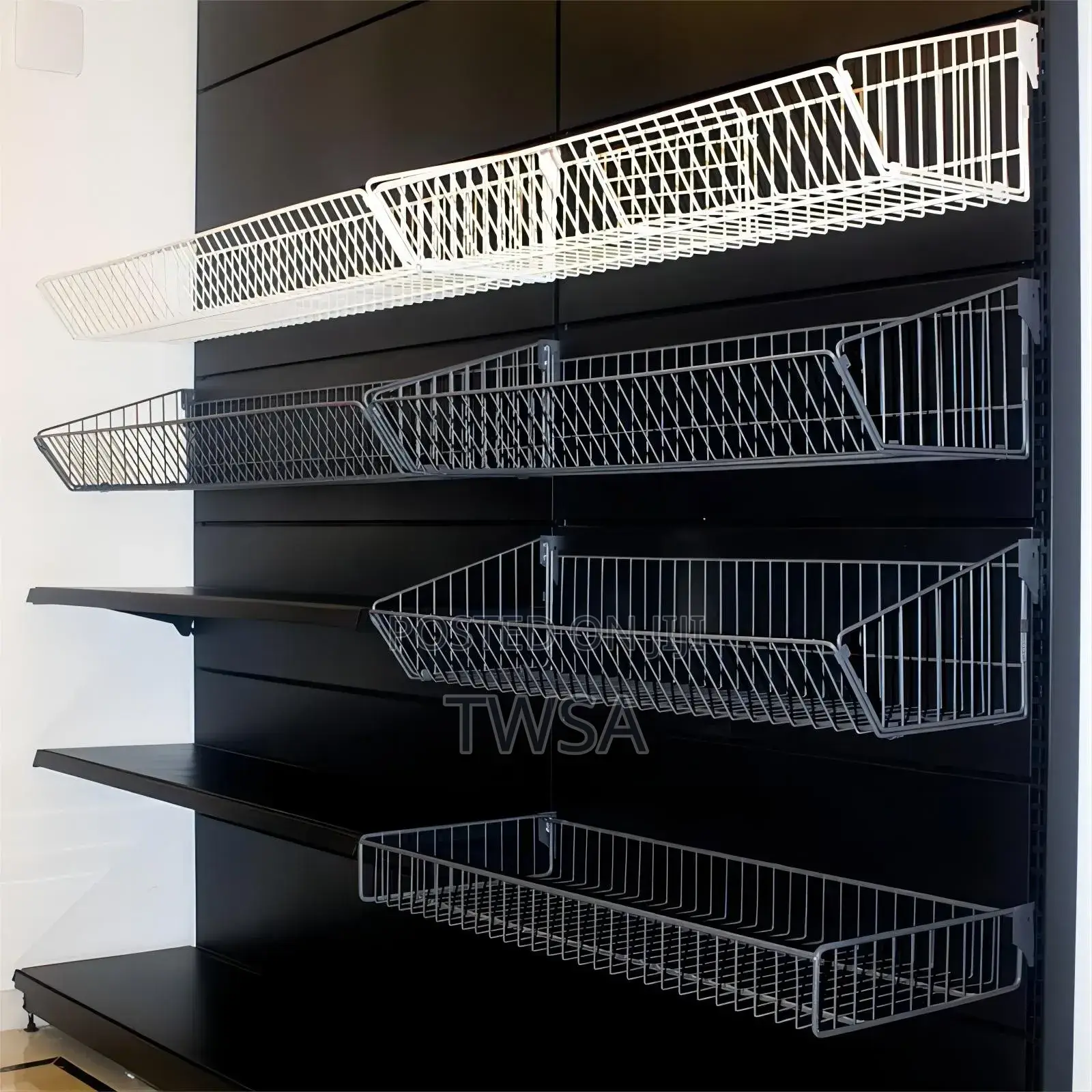 Supermarket Shelf Wire Mesh Hanging Basket