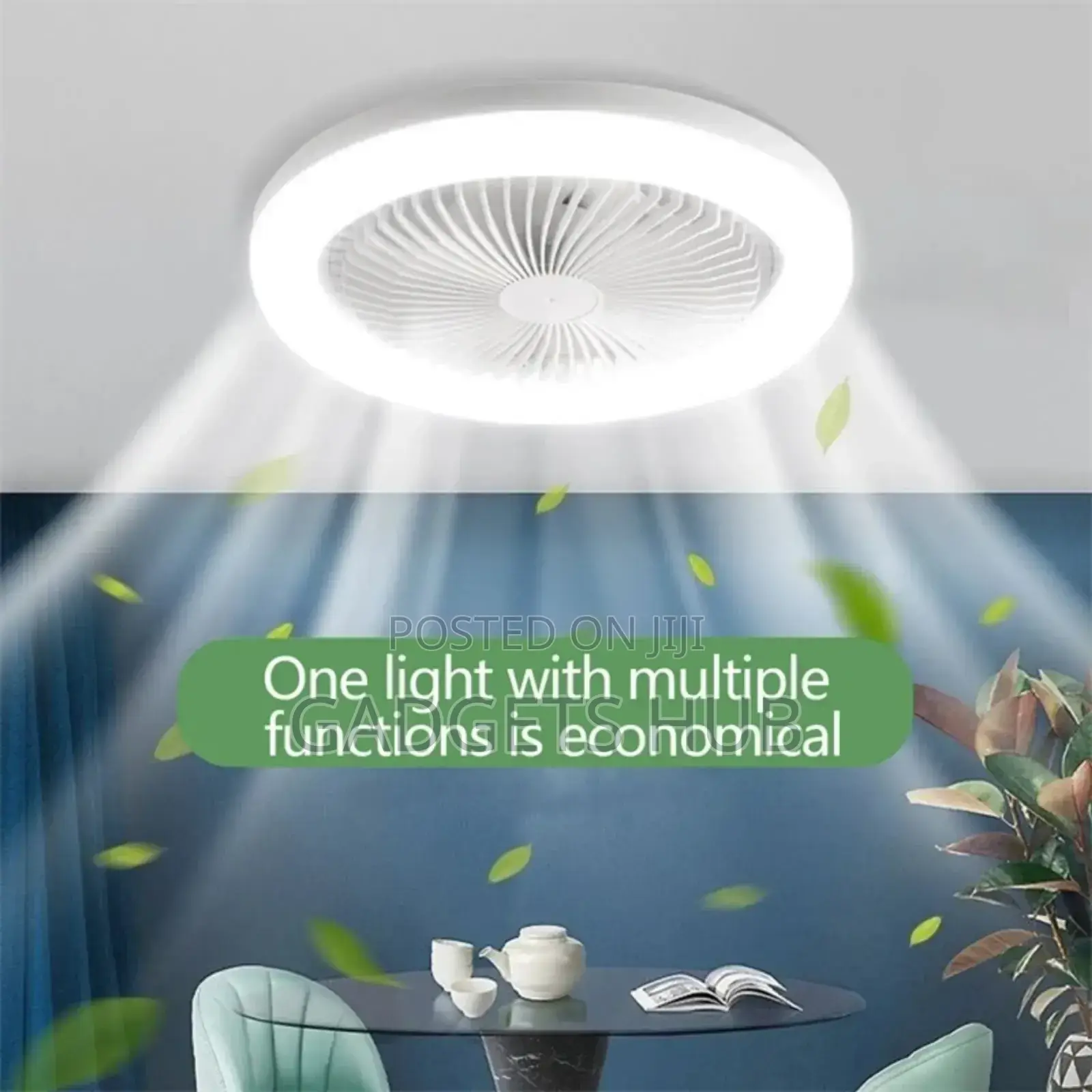 Ceiling Fan With Lighting 3 Tone Light Silent