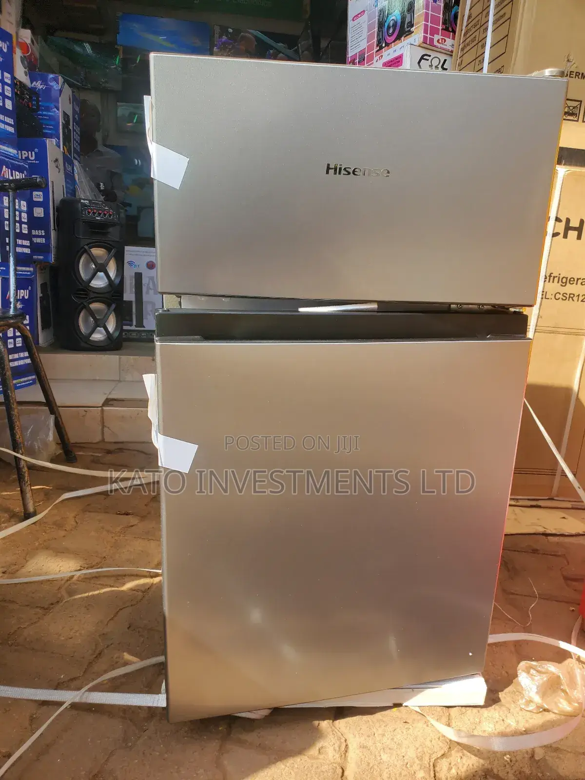 Hisense Gray Double Door 120L Fridge