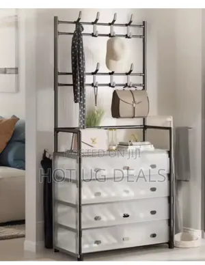 5 Tier Shoe Rack With Hat Hook Dustproof Shoe Organizer
