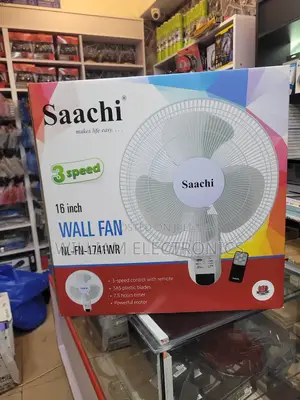 Saachi 16inchwallfan With Remotecontrol, 3speed NL-FN-1741WR