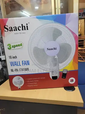 3 Speed Control With Remote/Saachi Wall Fan-White